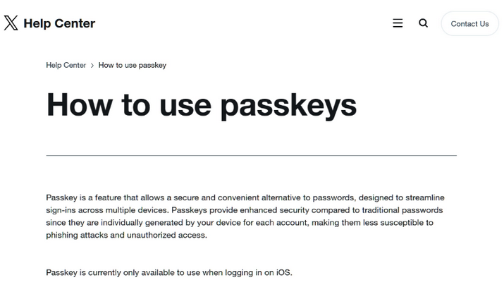 山南苹果维修店铺分享iOS用户如何通过通行密钥(Passkey)登录 